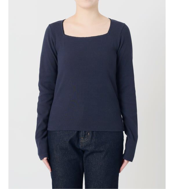 SLOBE IENA「スクエアネックテレコプルオーバー」|Tシャツ・カットソー|