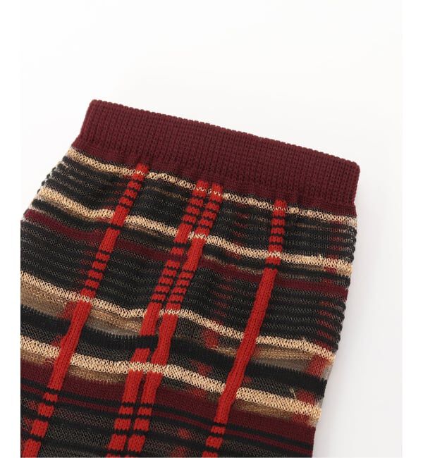 VERMEIL par iena「ATELIER st eustache アトリエセントオスタシュ チェックソックス NEVADA ROADS」|ソックス|