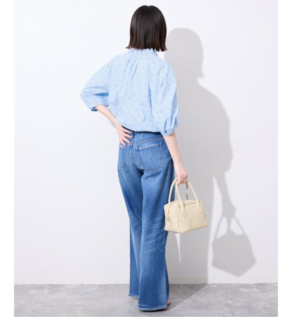 SLOBE IENA「《WEB・一部店舗限定》フラワー刺繍5分袖ブラウス」|シャツ・ブラウス|