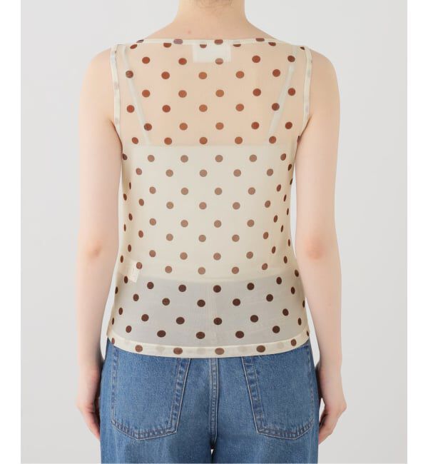 SLOBE IENA「Hosjerg/ホスビョーグ ドットチュールトップス NS 2862/BETTY TOP」|Tシャツ・カットソー|