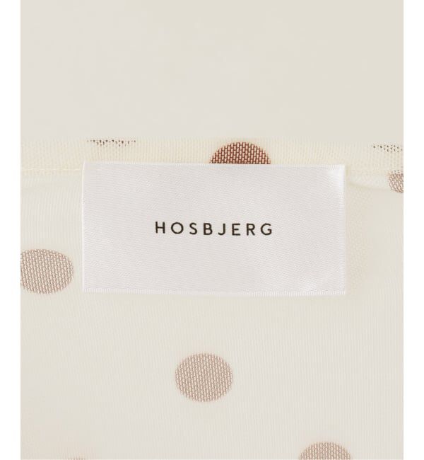 SLOBE IENA「Hosjerg/ホスビョーグ ドットチュールトップス 2861/BETTY LST-SHIRT」|Tシャツ・カットソー|