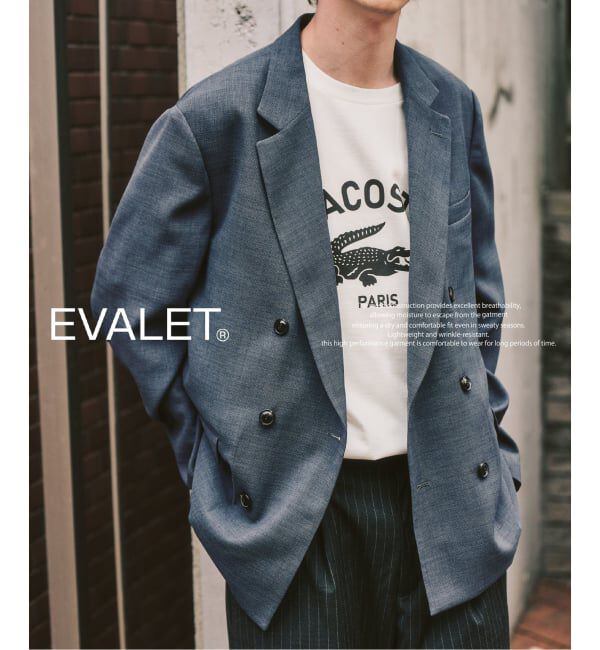 417 EDIFICE「【EVALET / エバレット】メッシュWジャケット "セットアップ着用可能"」|テーラードジャケット|グレーA