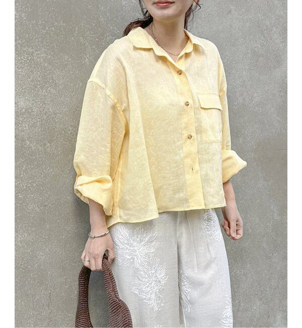 JOURNAL STANDARD「《追加2》リネンレギュラーロールアップシャツ」|シャツ・ブラウス|