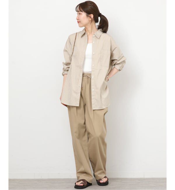 JOURNAL STANDARD relume「コンパクトコットンストライプビッグシャツ」|シャツ・ブラウス|