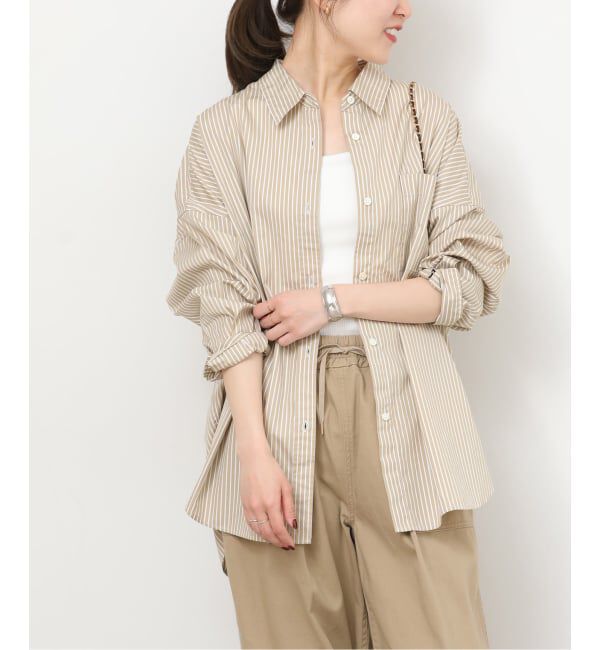 JOURNAL STANDARD relume「コンパクトコットンストライプビッグシャツ」|シャツ・ブラウス|