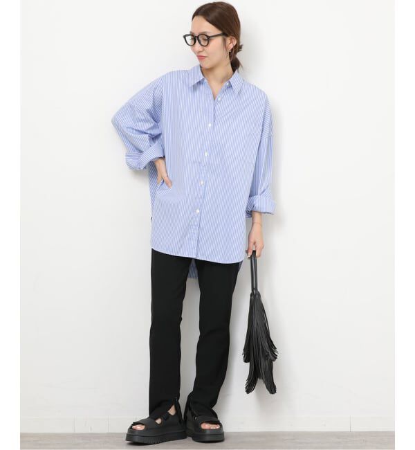 JOURNAL STANDARD relume「コンパクトコットンストライプビッグシャツ」|シャツ・ブラウス|