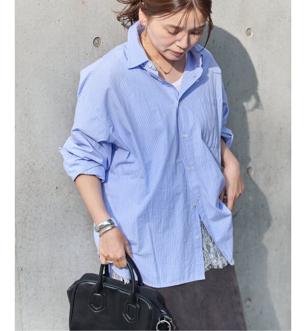 JOURNAL STANDARD「《追加》【LANCER CLOTHING CORPORATION】 オーバーFITストライプシャツ」|シャツ・ブラウス|