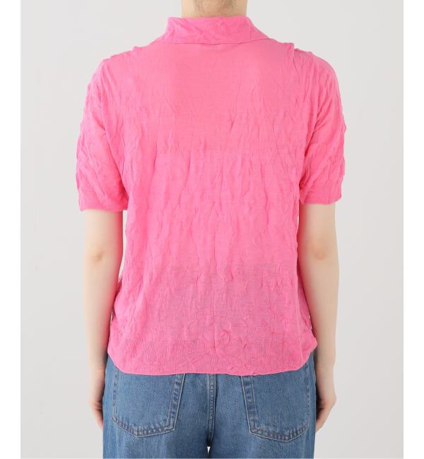 journal standard L'essage「RECTO/レクト CREASE ポロ襟 ニット (PINK)  RW26SKTP003PK」|ニット・セーター|