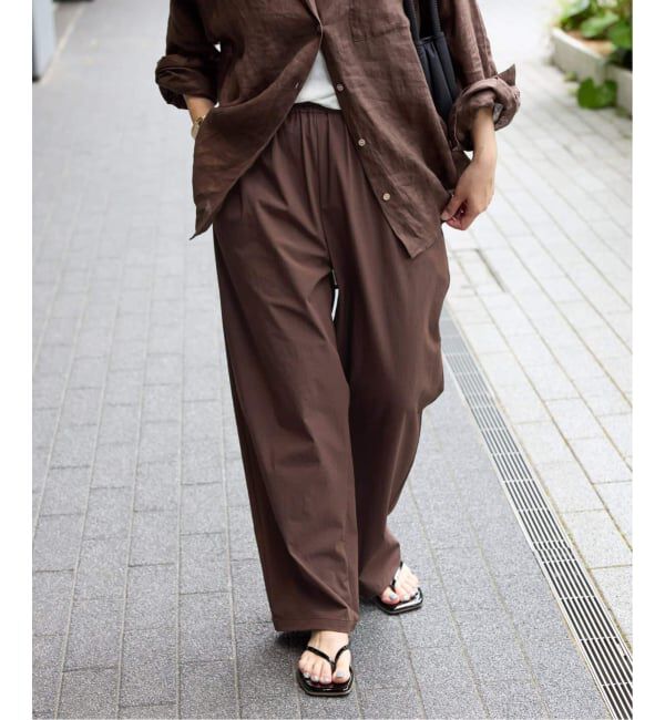 JOURNAL STANDARD「《追加3》【撥水/接触冷感/洗える/UVカット】リネンナイロンストレッチワイドパンツ」|その他|