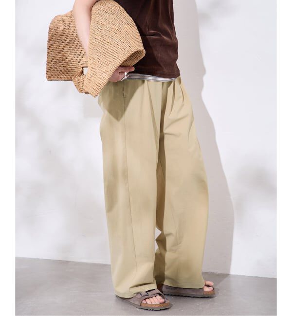 JOURNAL STANDARD「《追加3》【撥水/接触冷感/洗える/UVカット】リネンナイロンストレッチワイドパンツ」|その他|