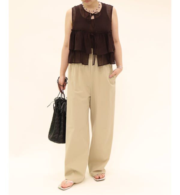 JOURNAL STANDARD「《追加3》【撥水/接触冷感/洗える/UVカット】リネンナイロンストレッチワイドパンツ」|その他|