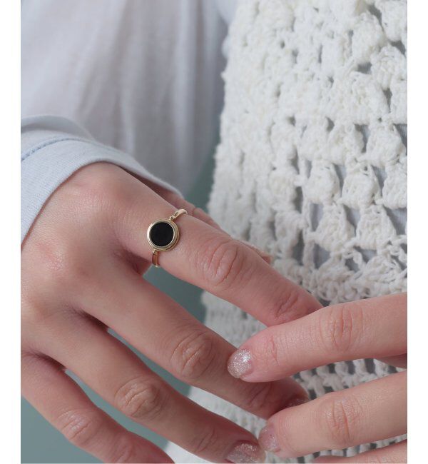 Lilas by Spick&Span「《WEB限定》スライスオニキスサークルリング K10」|リング|