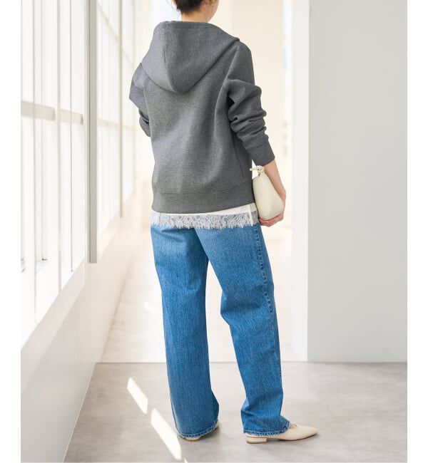 Spick and Span「《追加4》ストレッチジップフードパーカー」|パーカー|