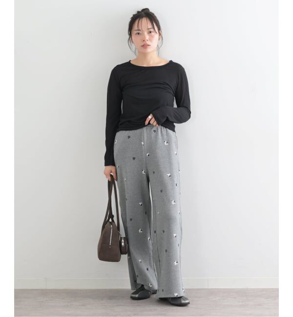 U by SPICK&SPAN「ルーズストレート刺繍スウェットパンツ」|その他|