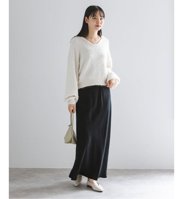 NOBLE「《新色・追加》キュプラサテンナローAラインスカート」|スカート|