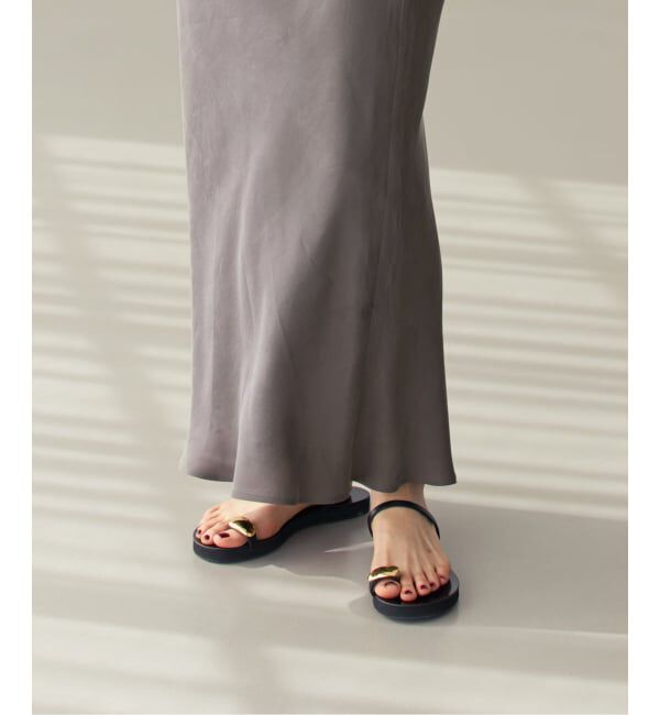 NOBLE「《新色・追加》キュプラサテンナローAラインスカート」|スカート|