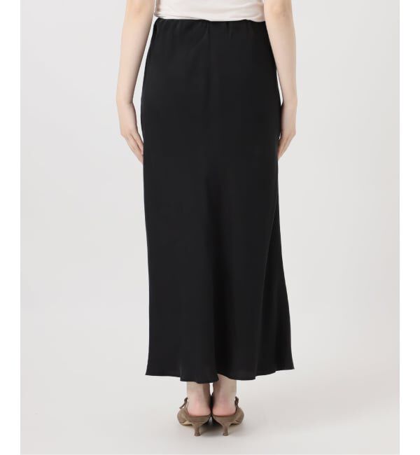 NOBLE「《新色・追加》キュプラサテンナローAラインスカート」|スカート|