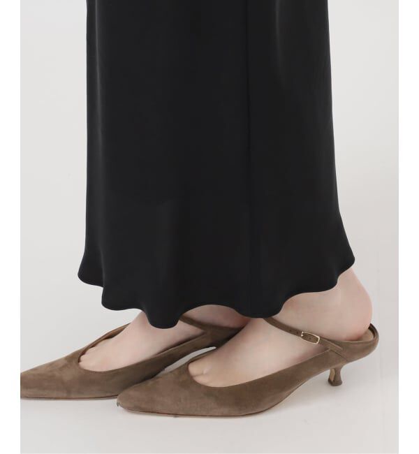 NOBLE「《新色・追加》キュプラサテンナローAラインスカート」|スカート|