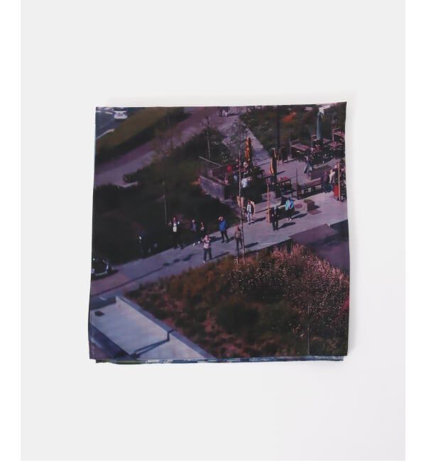 U by SPICK&SPAN「LY / エルワイ Postcard scarf」|バンダナ・スカーフ|ピンク