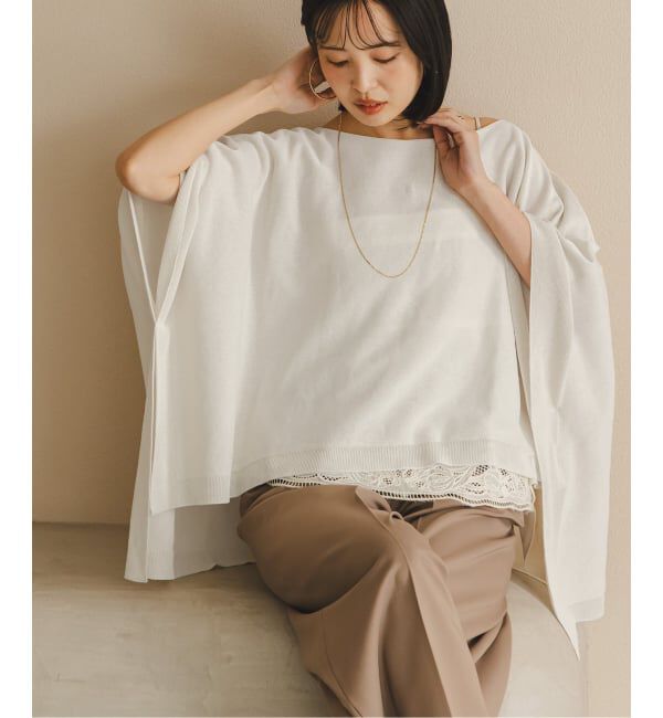 NOBLE「シアードレープケープ」|ニット・セーター|