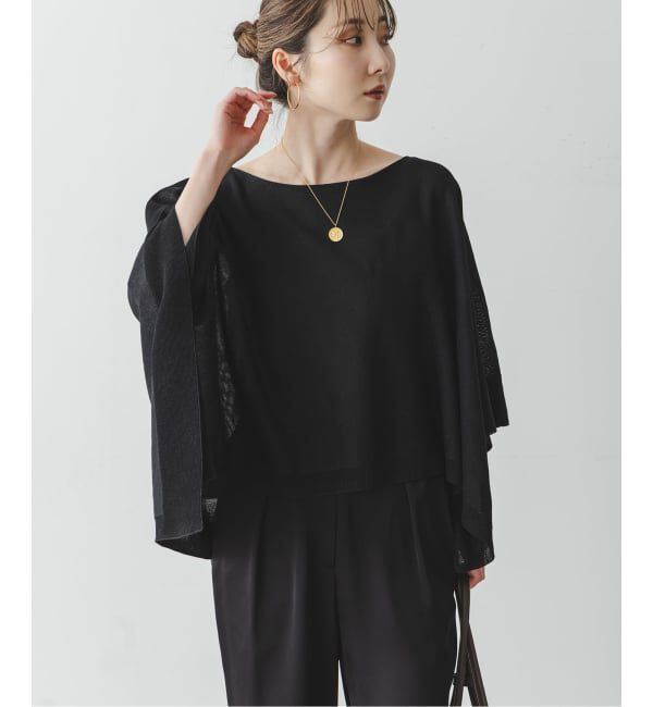 NOBLE「シアードレープケープ」|ニット・セーター|