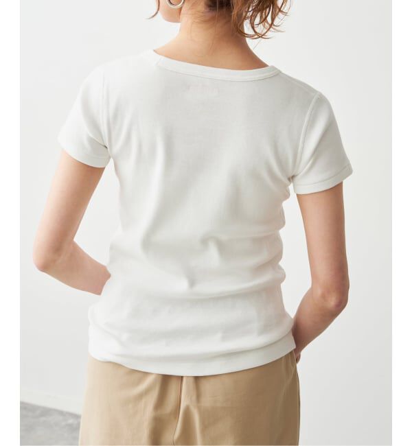 Spick and Span「La Hutte / ラ ユット 別注リブ編み MINI Tee*」|Tシャツ・カットソー|