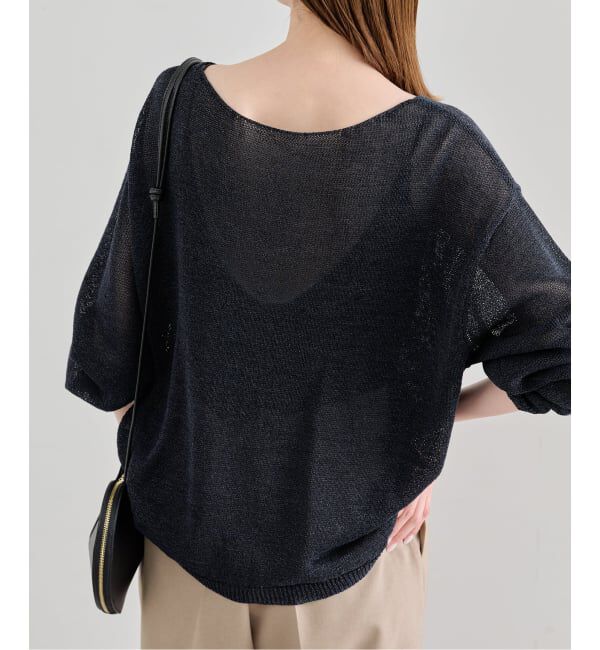 U by SPICK&SPAN「《予約》ペーパーヤーン2WAYプルオーバー」|ニット・セーター|