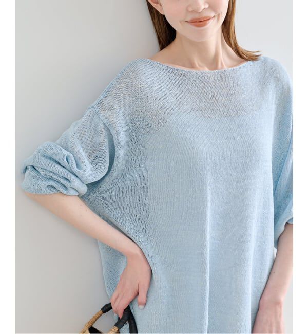 U by SPICK&SPAN「《予約》ペーパーヤーン2WAYプルオーバー」|ニット・セーター|