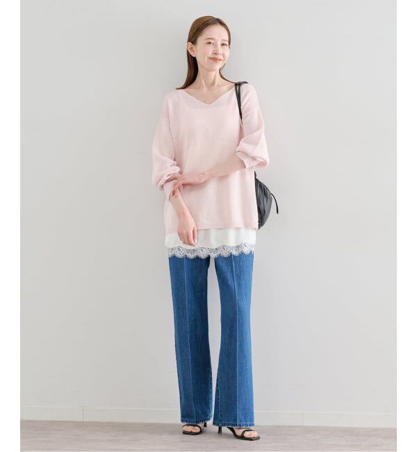 U by SPICK&SPAN「《予約》ペーパーヤーン2WAYプルオーバー」|ニット・セーター|