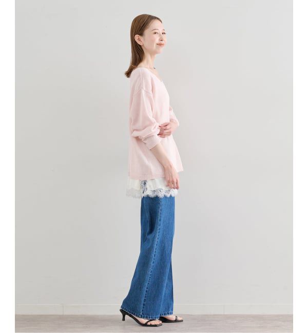 U by SPICK&SPAN「《予約》ペーパーヤーン2WAYプルオーバー」|ニット・セーター|