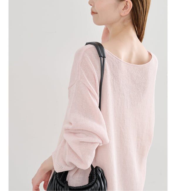 U by SPICK&SPAN「《予約》ペーパーヤーン2WAYプルオーバー」|ニット・セーター|