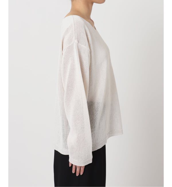 U by SPICK&SPAN「《予約》ペーパーヤーン2WAYプルオーバー」|ニット・セーター|