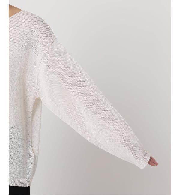 U by SPICK&SPAN「《予約》ペーパーヤーン2WAYプルオーバー」|ニット・セーター|