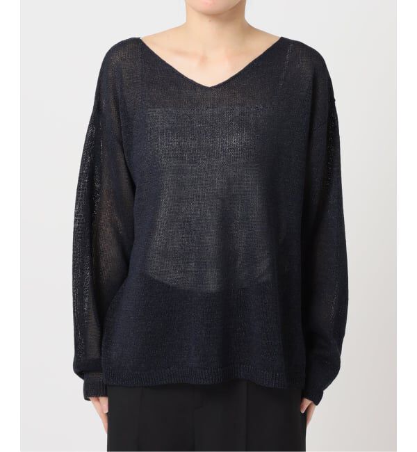 U by SPICK&SPAN「《予約》ペーパーヤーン2WAYプルオーバー」|ニット・セーター|