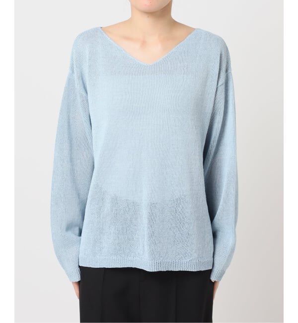 U by SPICK&SPAN「《予約》ペーパーヤーン2WAYプルオーバー」|ニット・セーター|