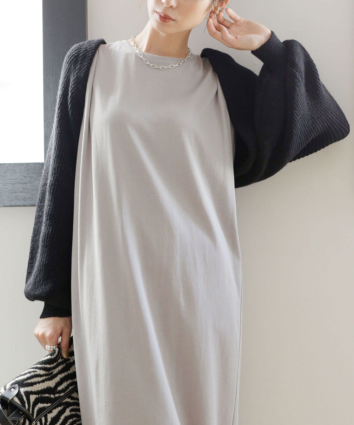 nano･universe「レースアップボレロ 長袖」|カーディガン|