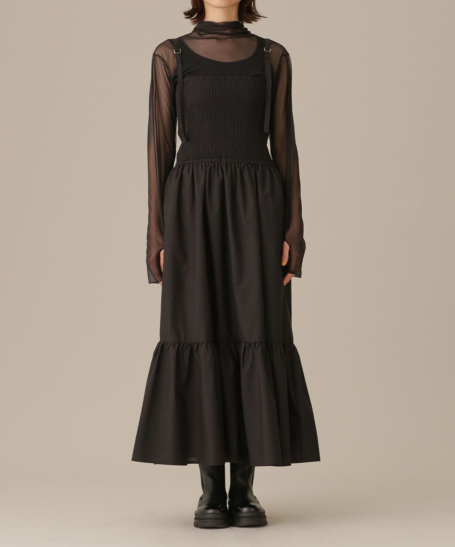 nano･universe「LB.03/シャーリングワンピース」|ワンピース|