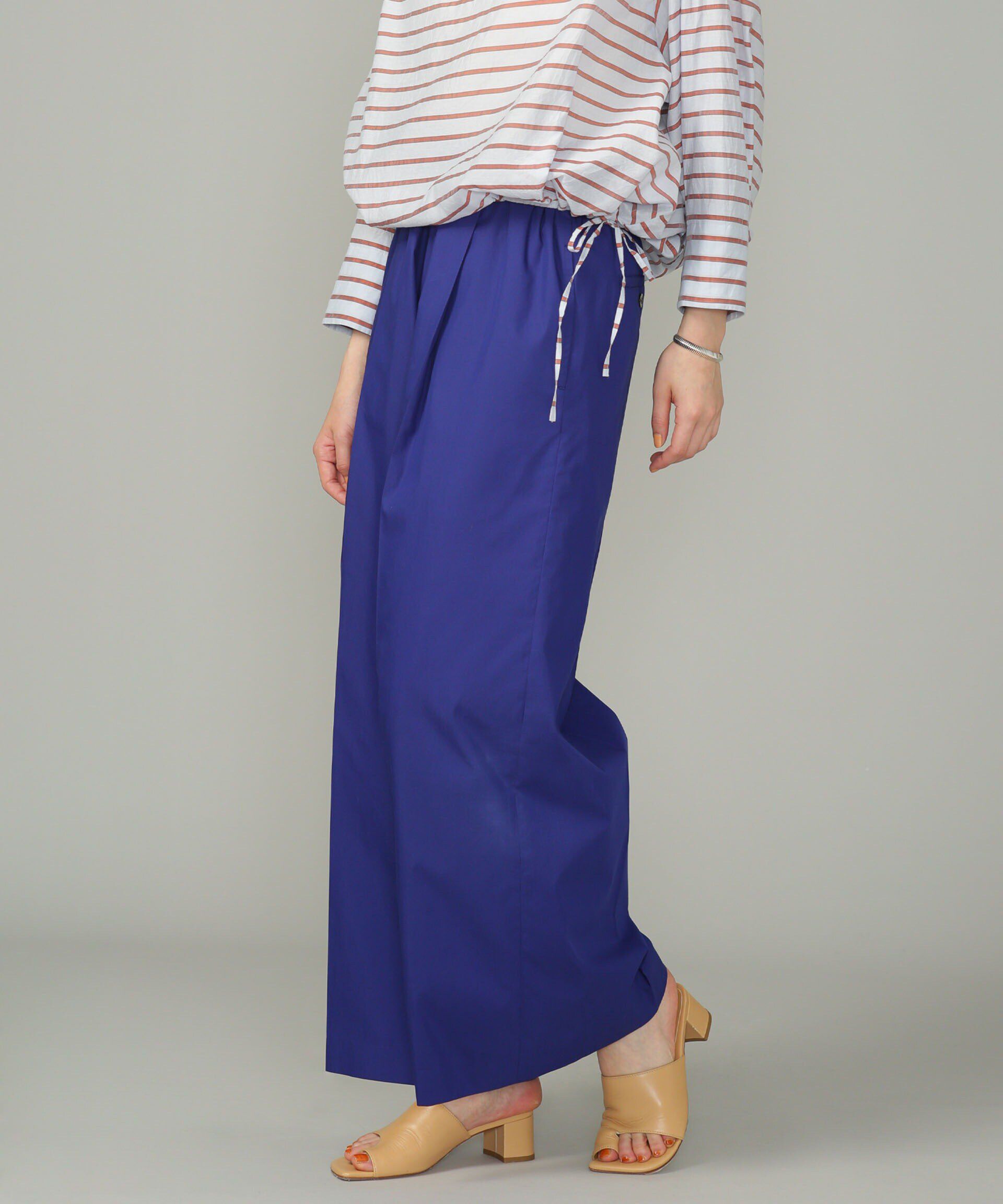 nano･universe「LB.01/コットンポリエステル ワイドパンツ」|チノ|