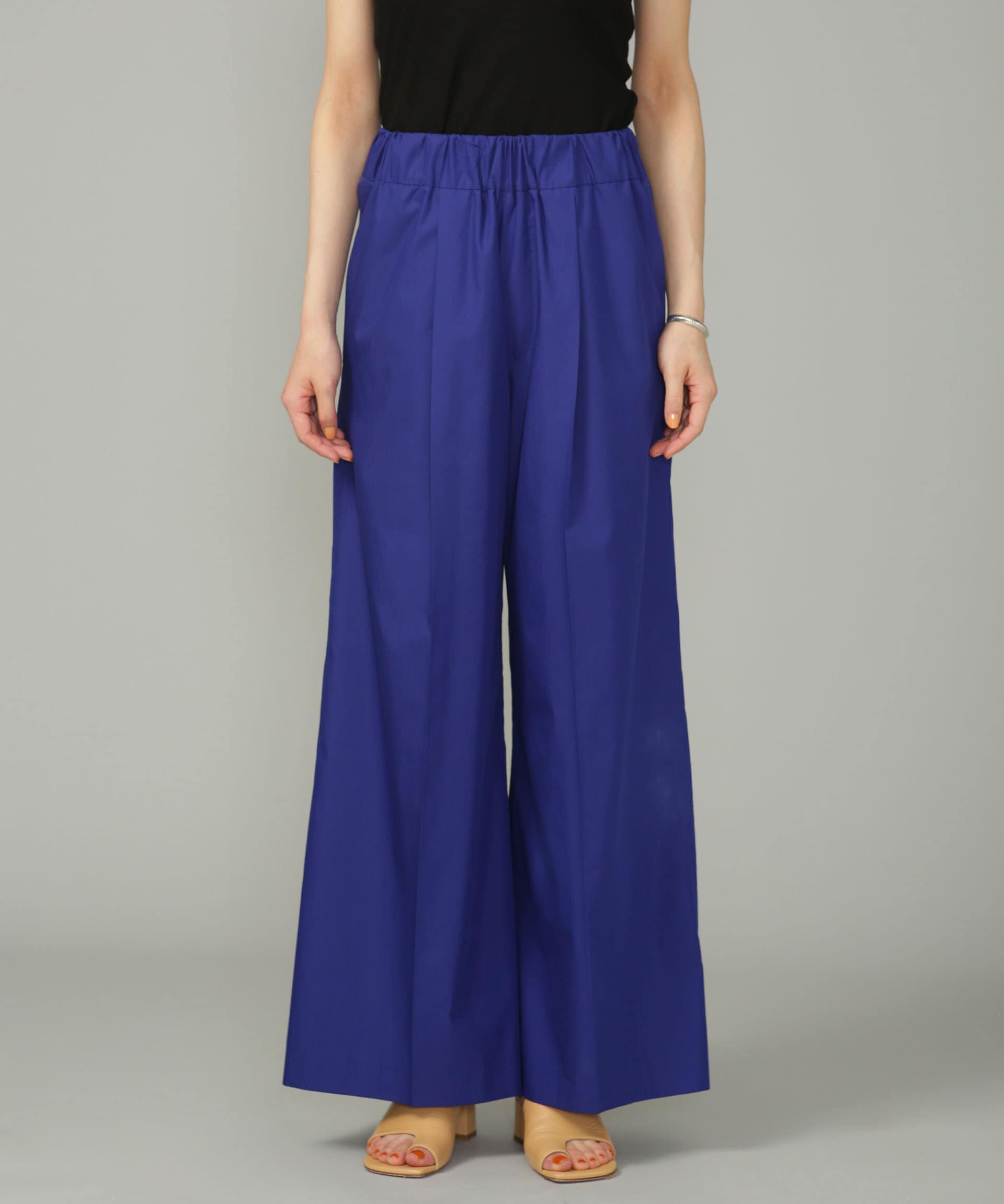 nano･universe「LB.01/コットンポリエステル ワイドパンツ」|チノ|