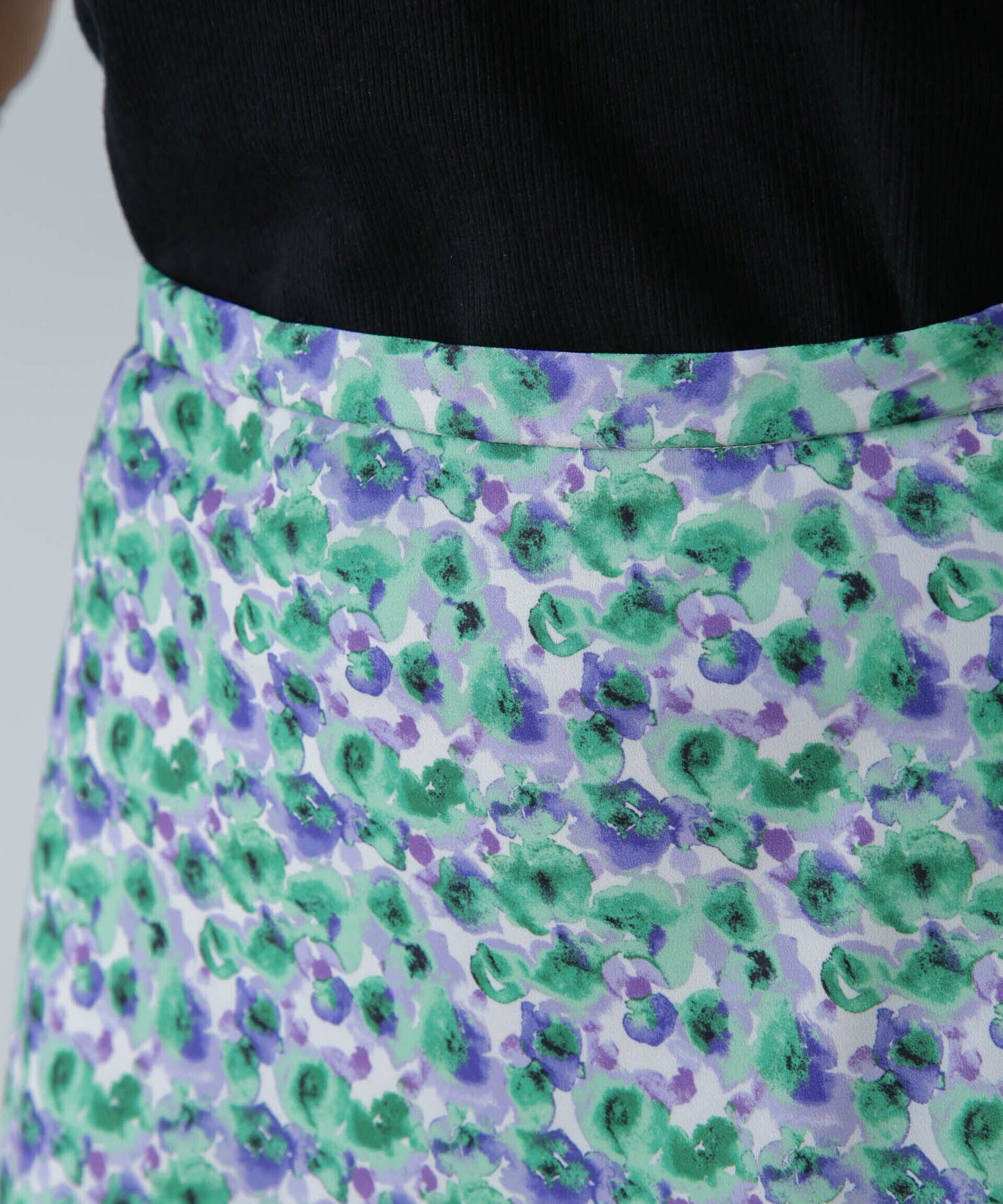 nano･universe「ボカシプリントロングスカート」|スカート|