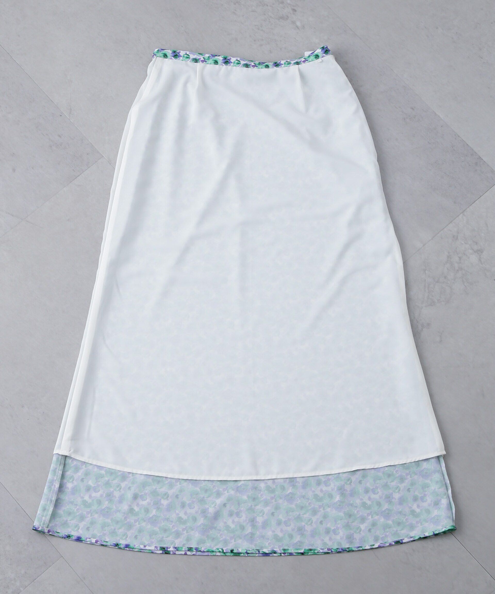 nano･universe「ボカシプリントロングスカート」|スカート|