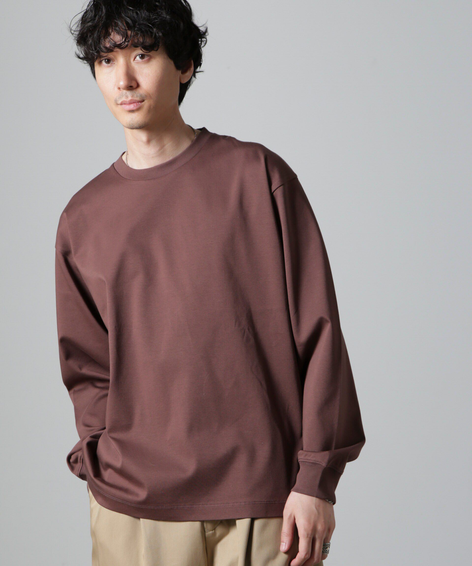 nano･universe「アンチスメル BIG クルーネックTシャツ 長袖」|Tシャツ・カットソー|レンガ6