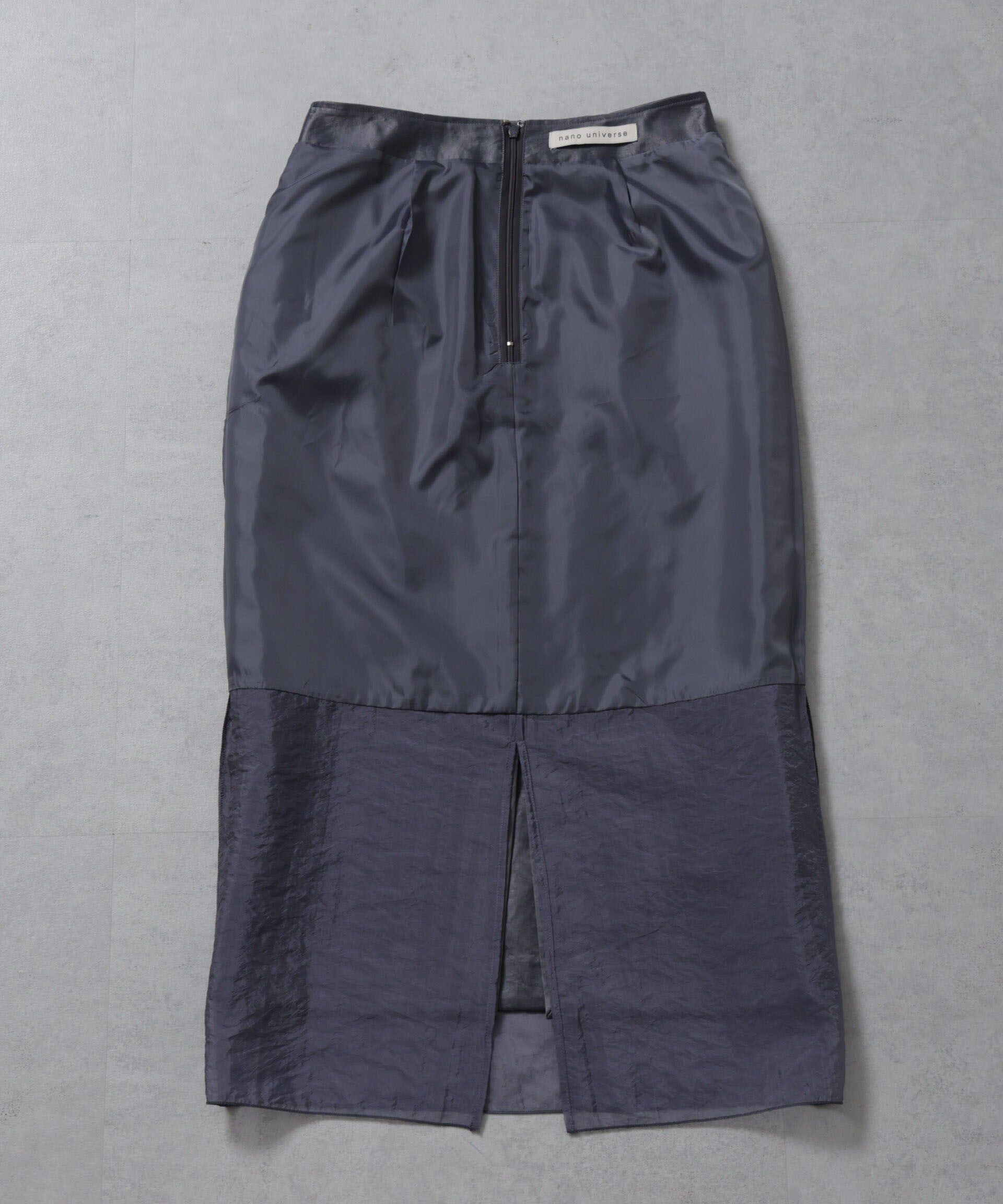 nano･universe「レザーライクサテンスカート」|スカート|