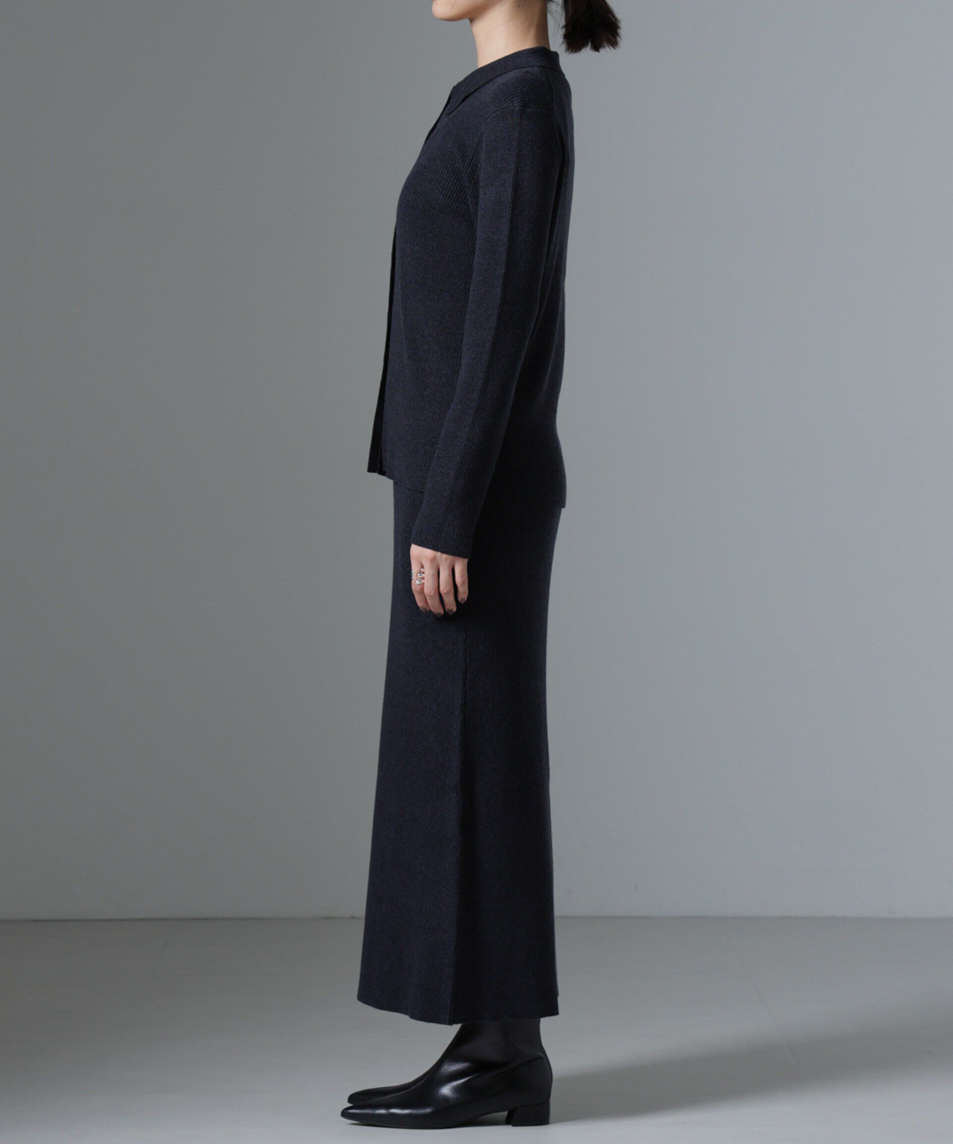 nano･universe「ニットキャミワンピース+ニットポロカーディガンSET」|ワンピース|