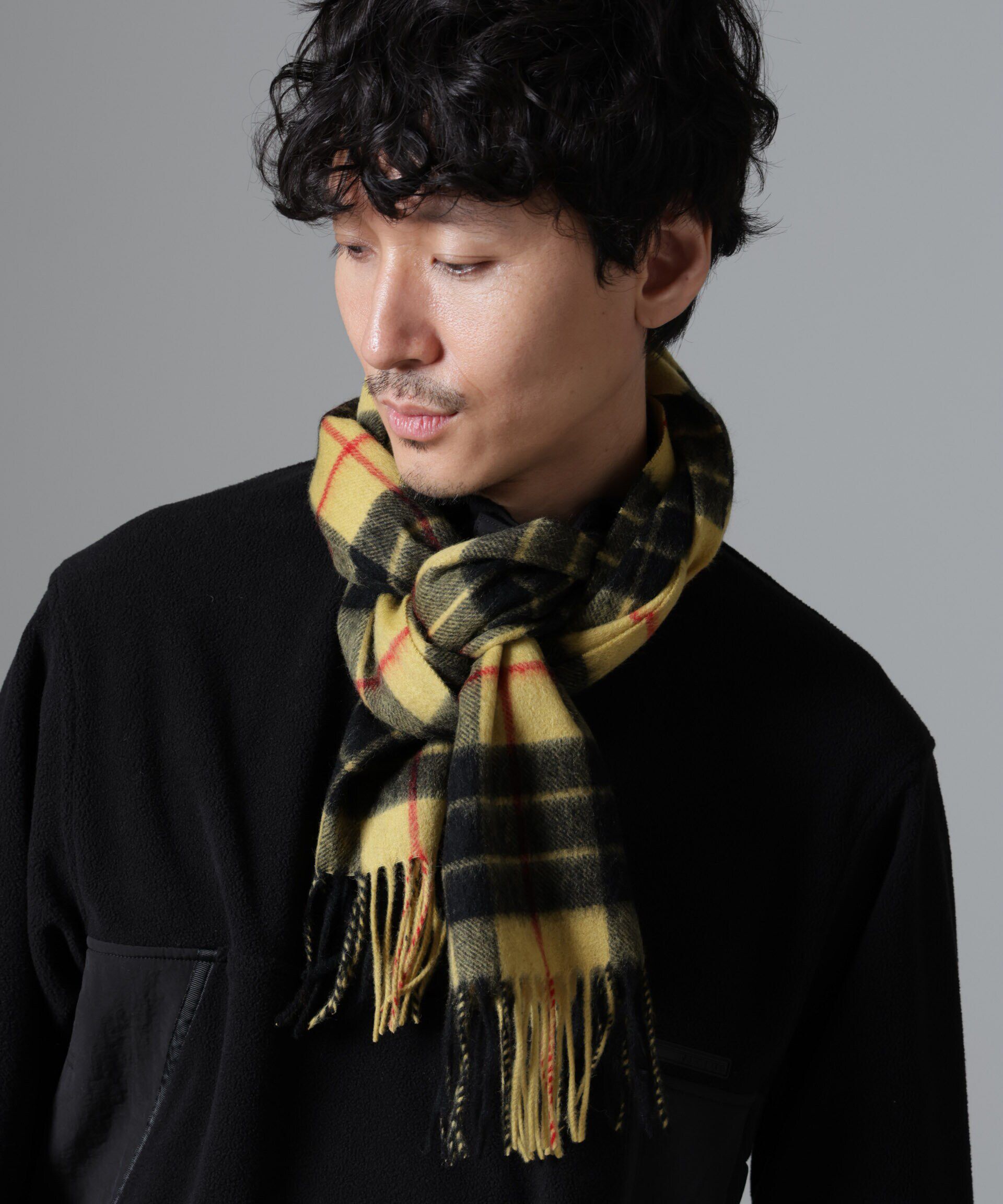 nano･universe「ソフトカシミヤブレンドチェックマフラー」|マフラー|