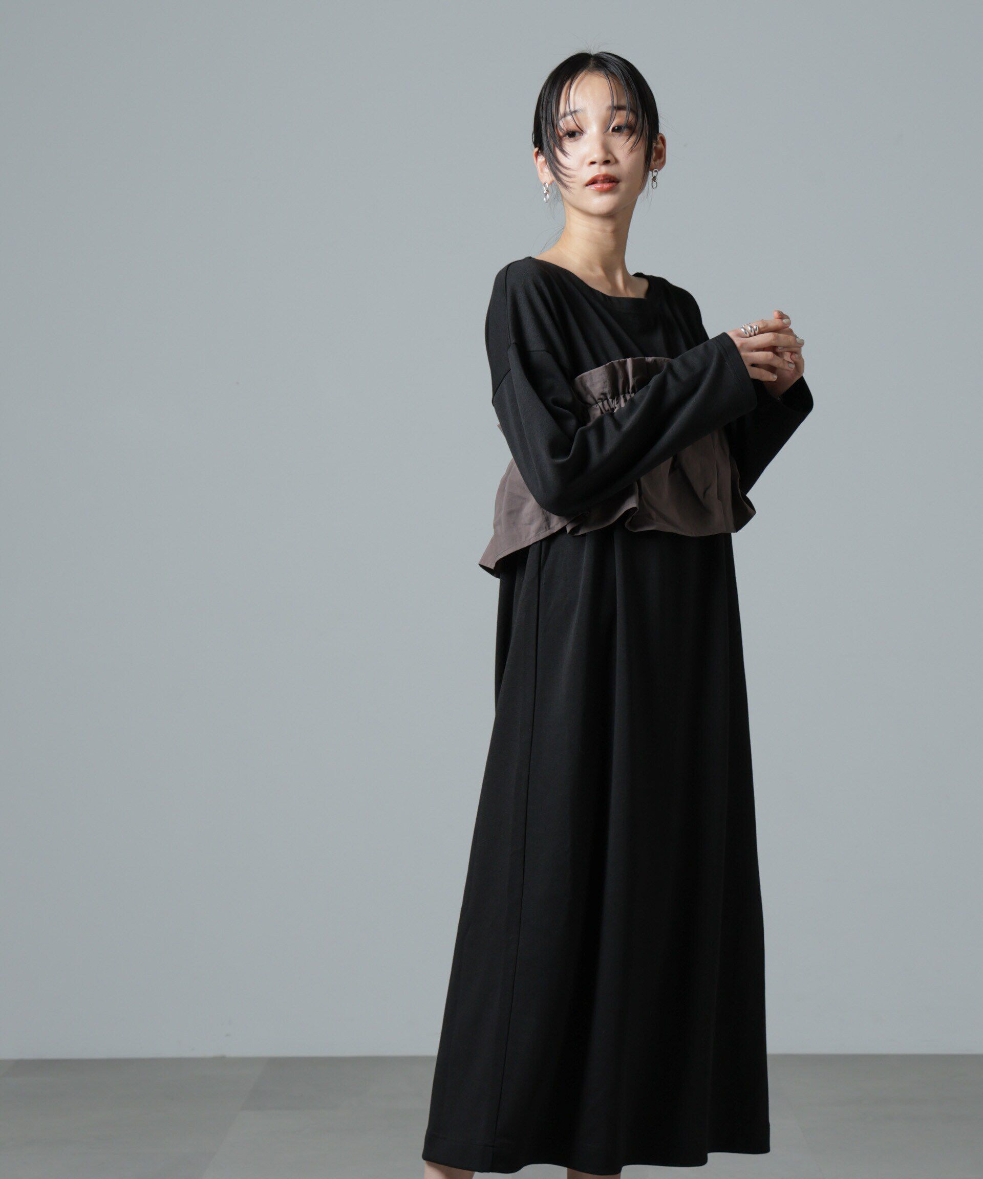 nano･universe「ビスチェレイヤード風カットワンピース」|ワンピース|