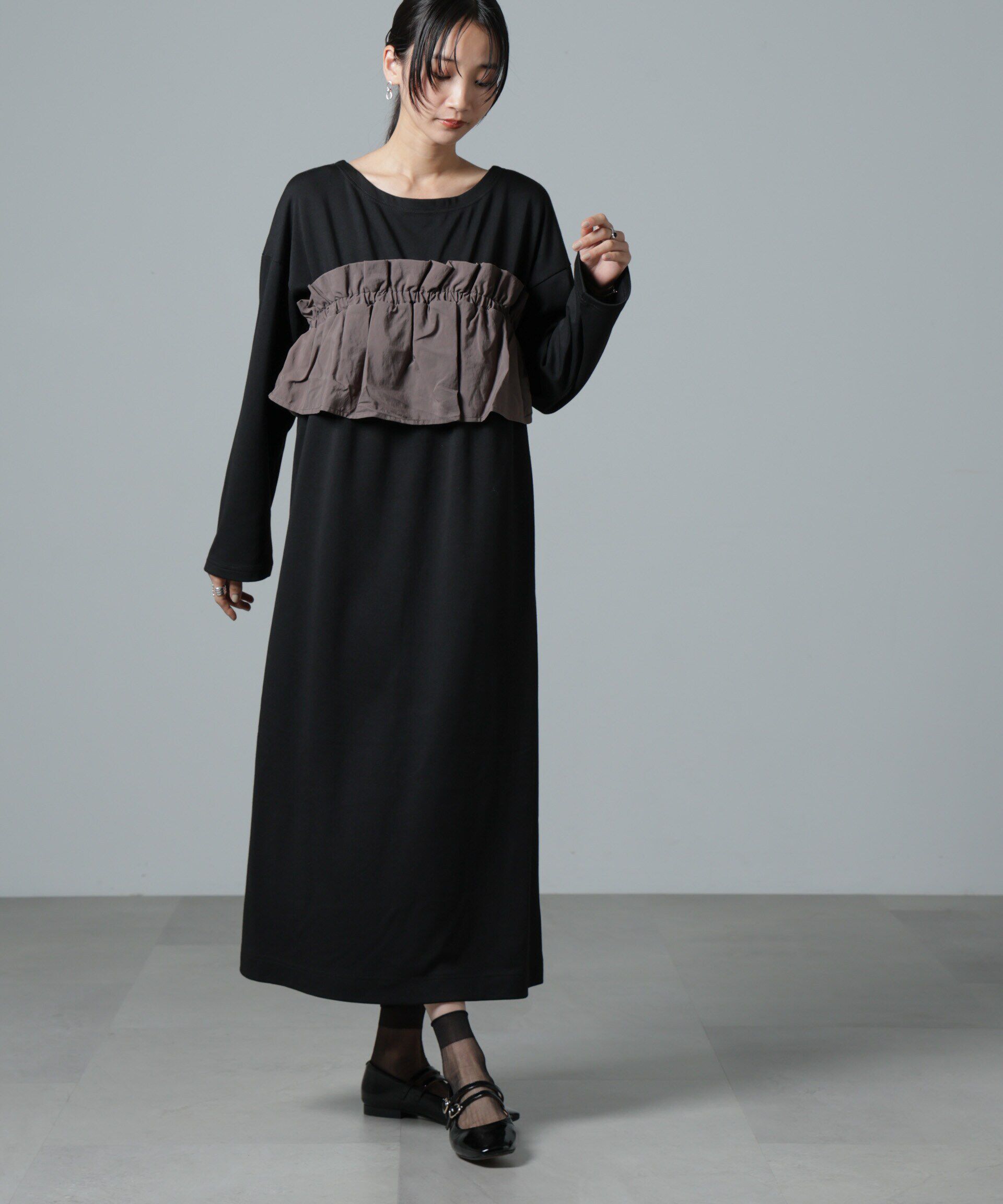 nano･universe「ビスチェレイヤード風カットワンピース」|ワンピース|