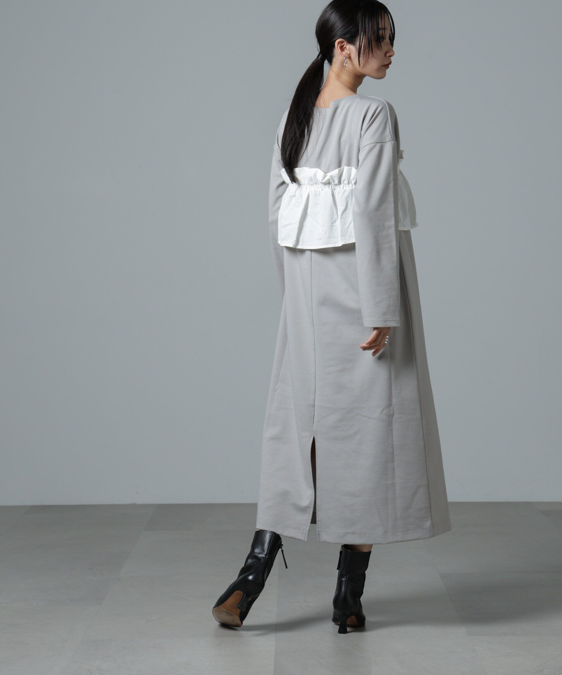 nano･universe「ビスチェレイヤード風カットワンピース」|ワンピース|