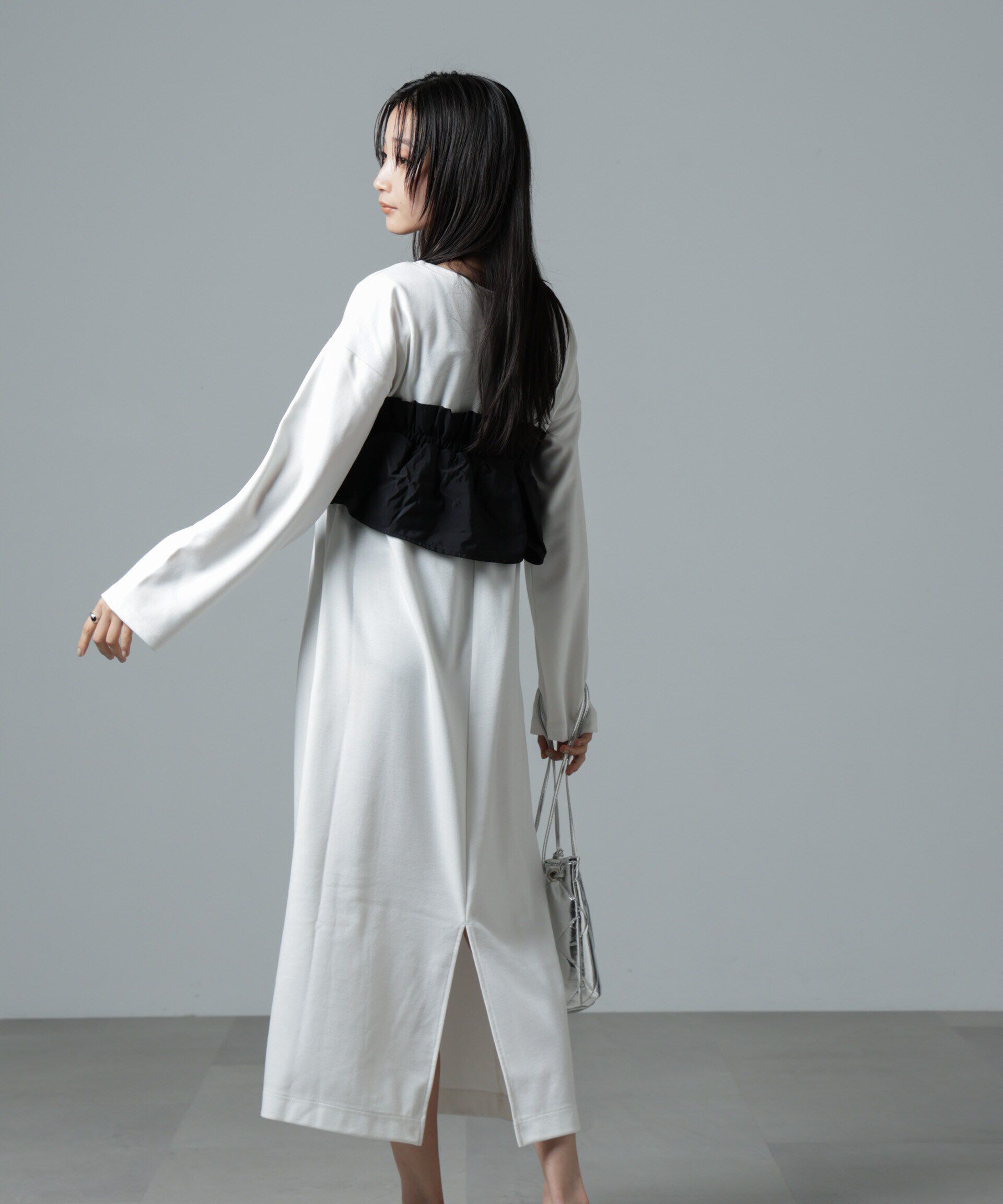 nano･universe「ビスチェレイヤード風カットワンピース」|ワンピース|