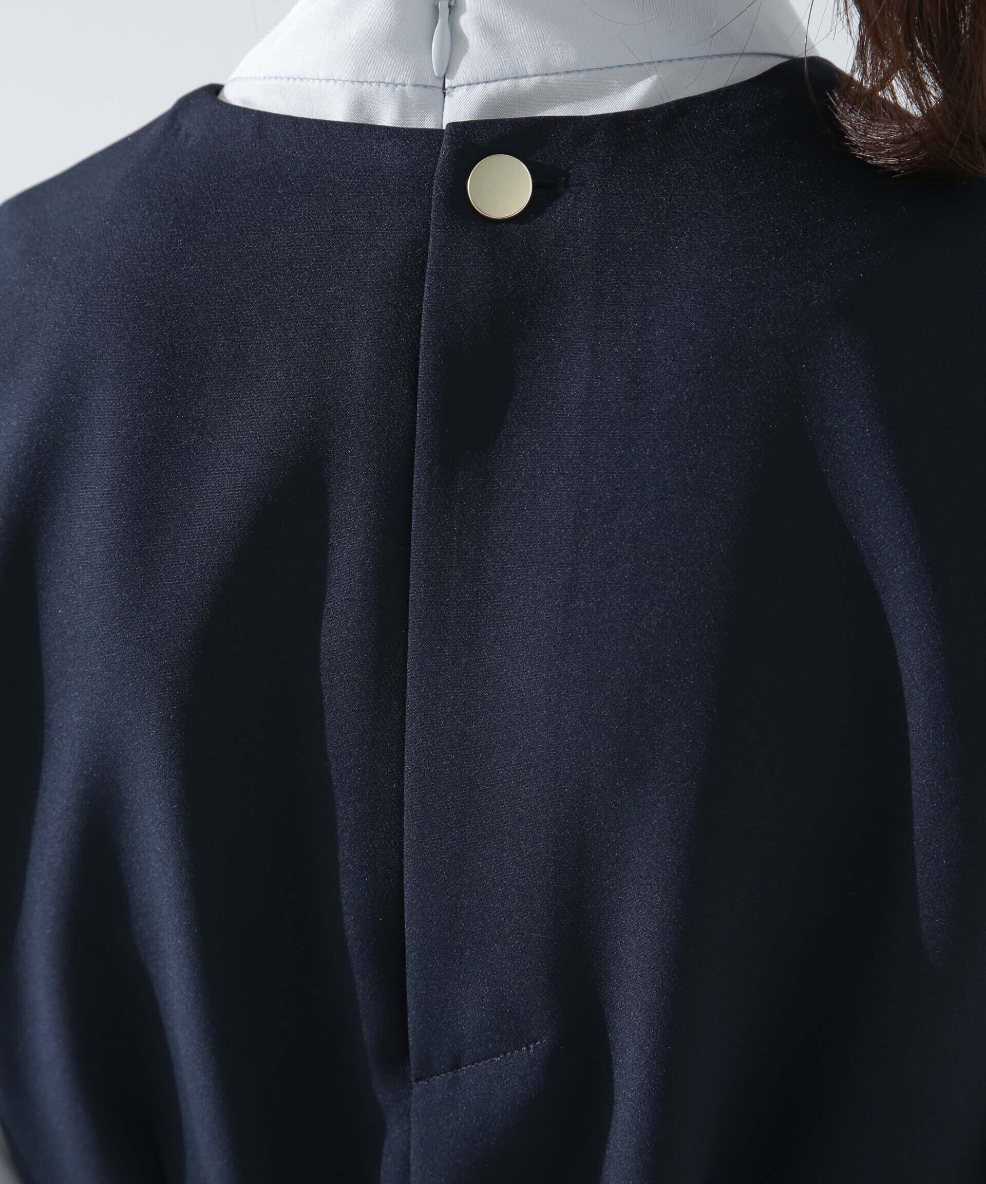 nano･universe「デイリーファンクション Vネックタックワンピース(セットアップ可)」|ワンピース|